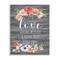 Stupell Industries Love Grows Best Motivational Family Phrase Rustic Flowers Wall Plaque